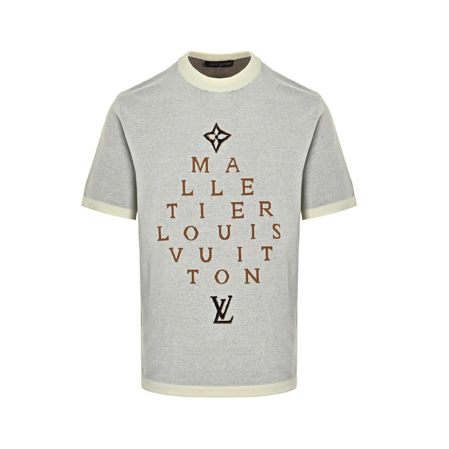 Louis Vuitton/Louis Vuitton letter old pattern jacquard knitted short sleeves